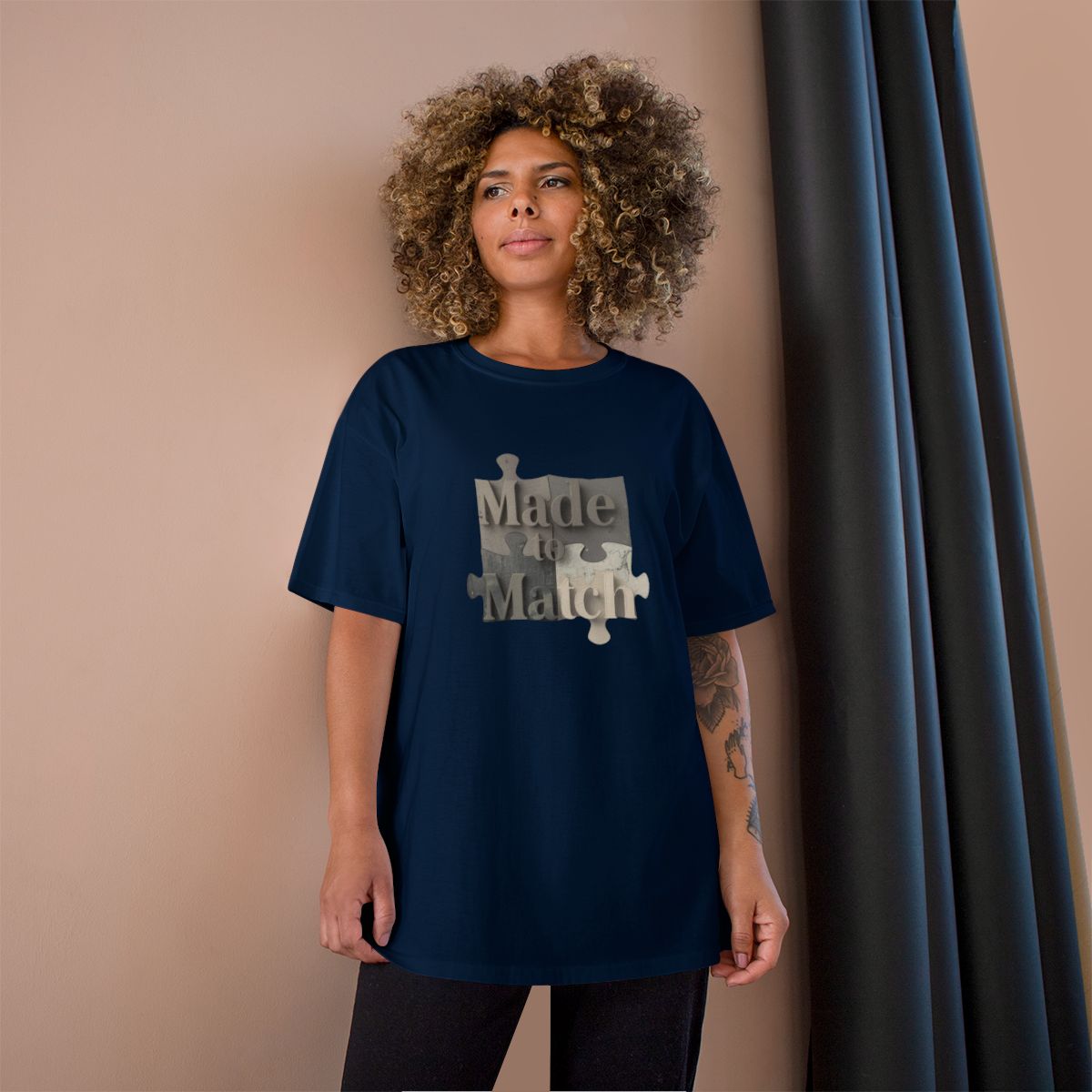Made to Match Puzzle Piece Graphic T-Shirt