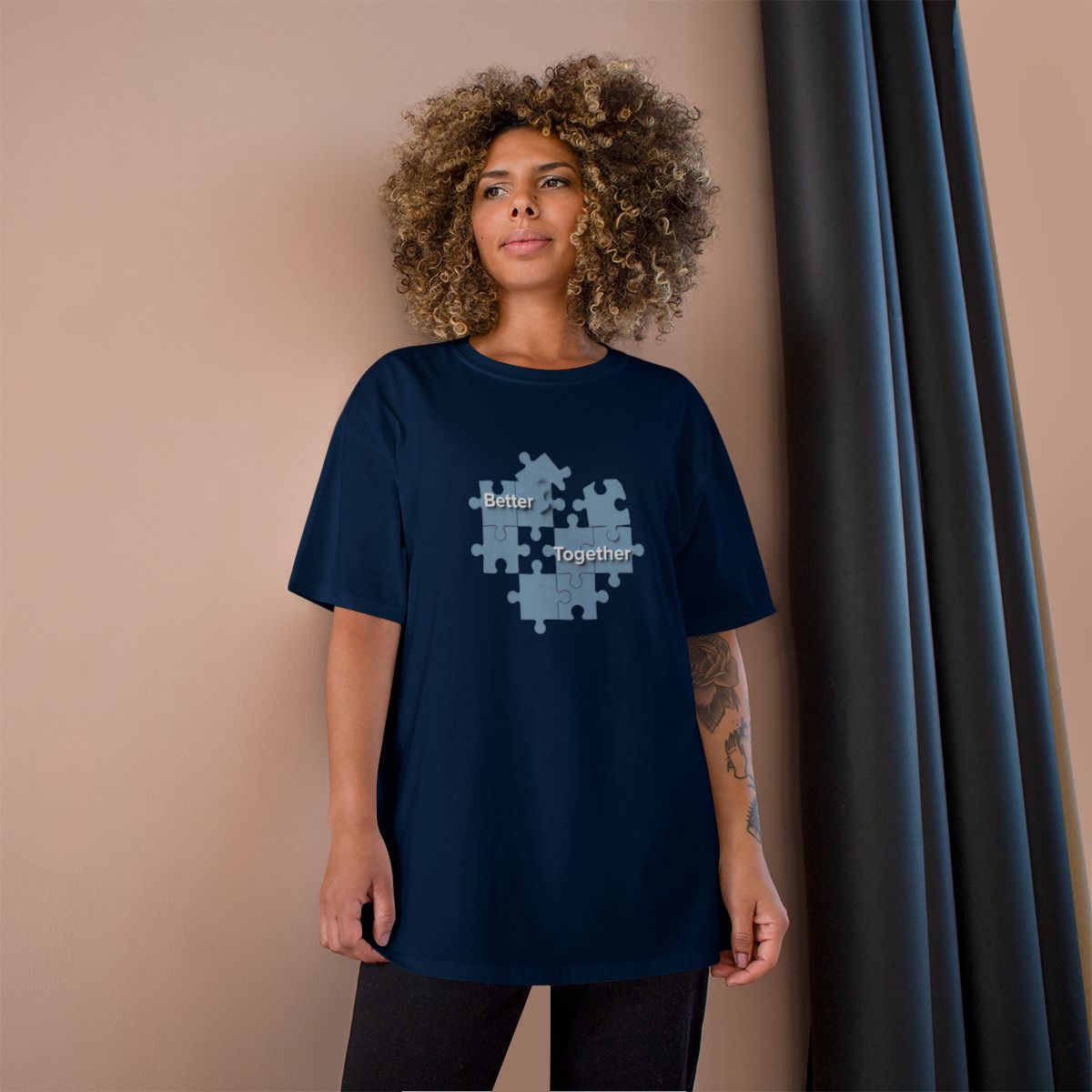Better Together Puzzle Piece Graphic T-shirt