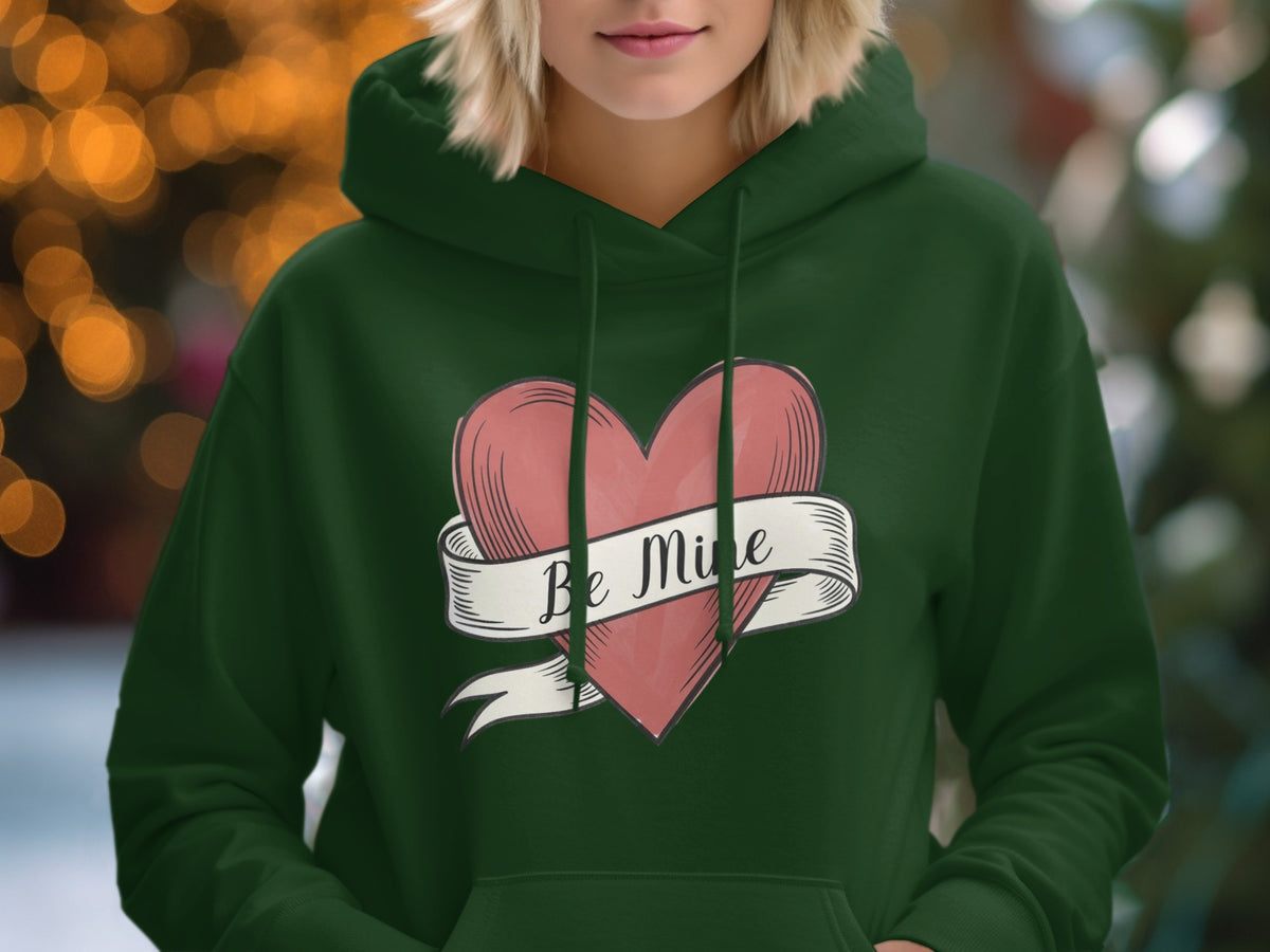 Be Mine Heart Graphic Hoodie Sweatshirt