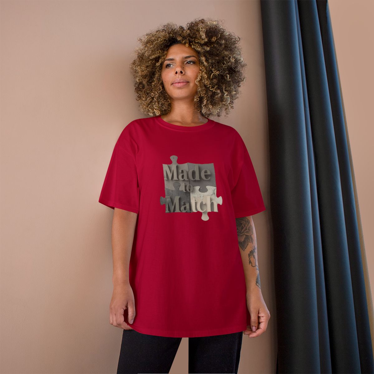Made to Match Puzzle Pieces Graphic T-Shirt