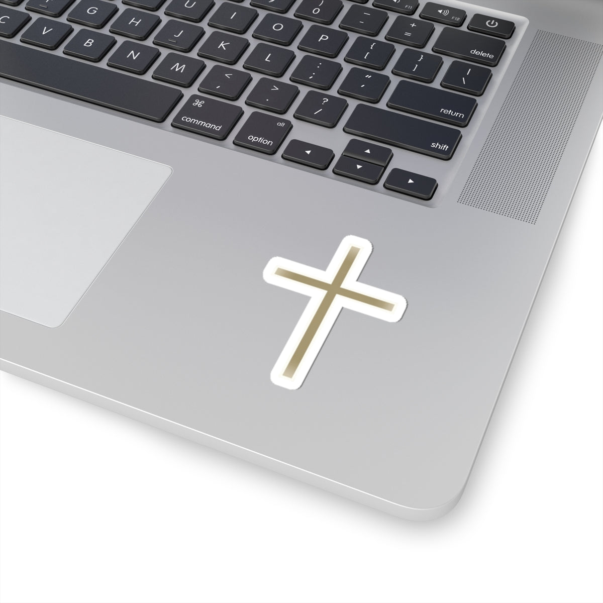 Shining Gold Cross Faith Emblem Decorative Sticker product type
