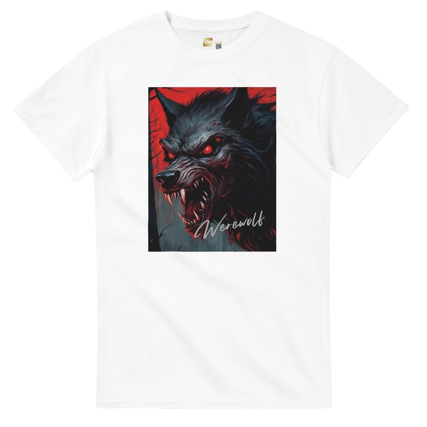 heavyweight crewneck t-shirt werewolf snarl personalized