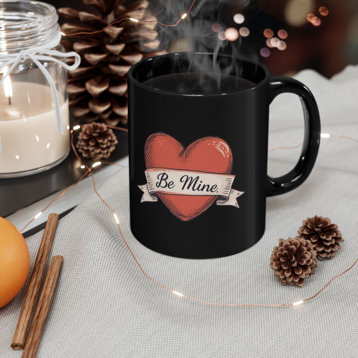 Be Mine Heart Design Coffee Mug for Valentine's Day Gift