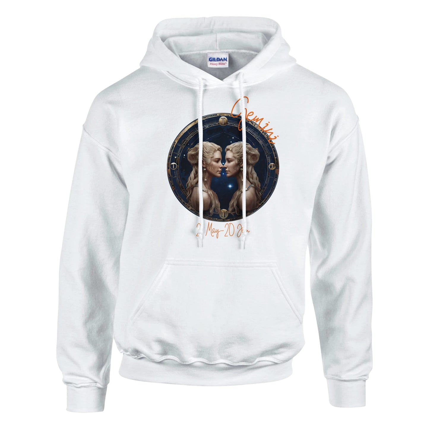 classic unisex pullover hoodie Astrology Gemini twins personalized