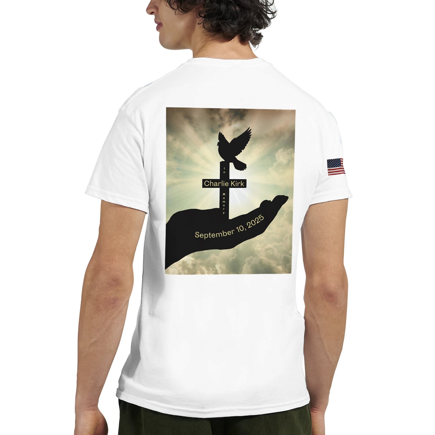Charlie Kirk 'Remembering Charlie' Heavyweight Crewneck T-Shirt