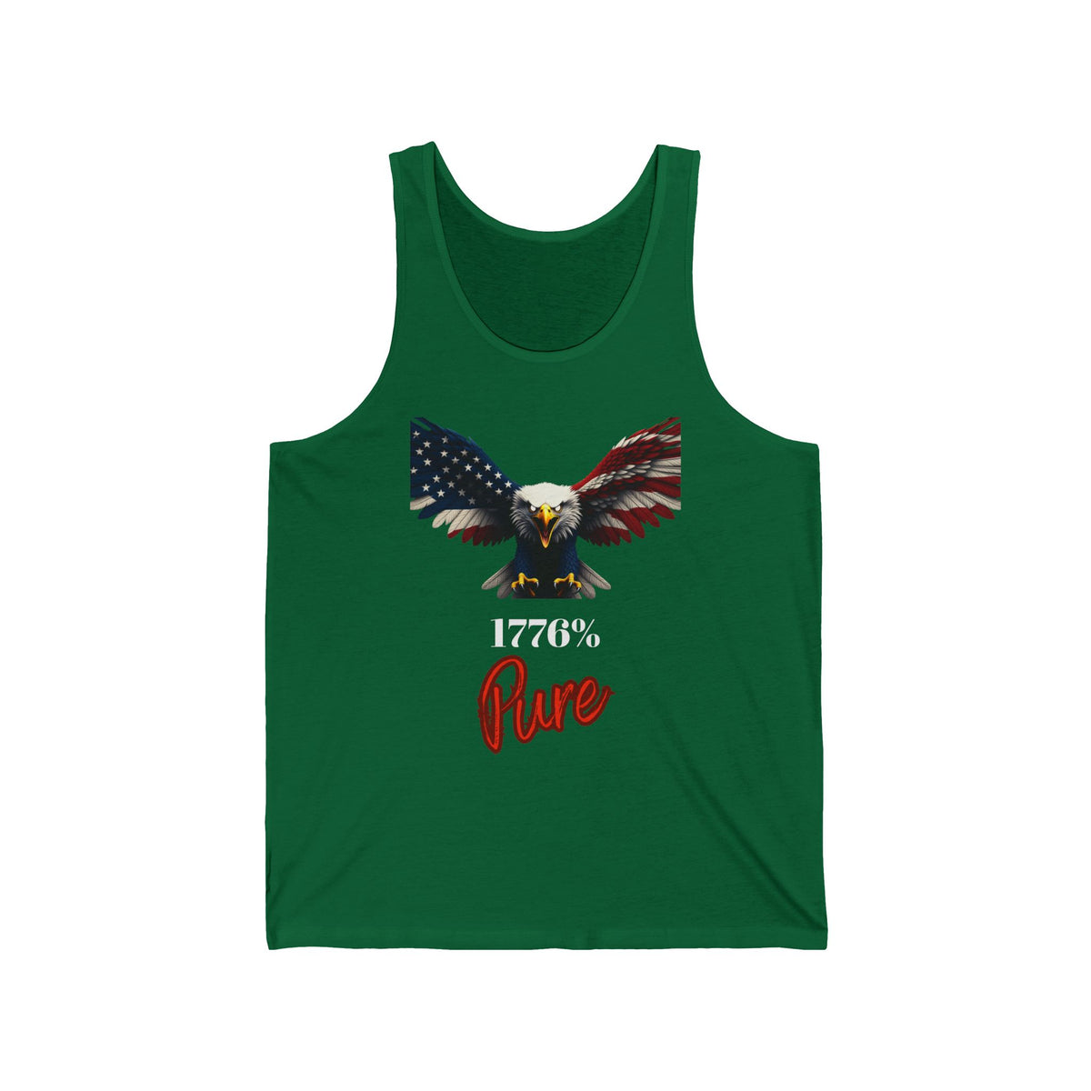 1776% Pure Patriotic Eagle on a Premium Tank Top