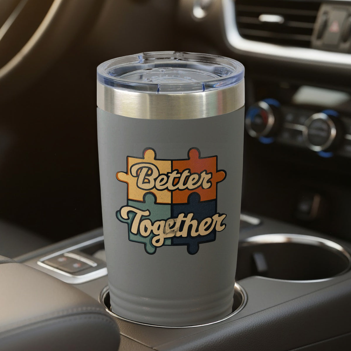 Better Together Puzzle Design Travel Mug