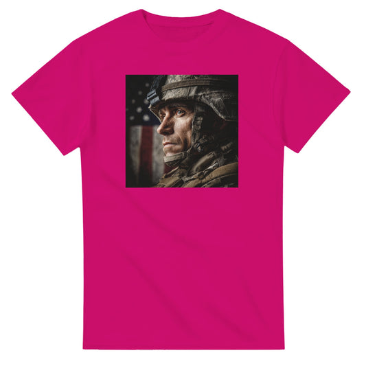Patriotic Soldier on a heavyweight t-shirt