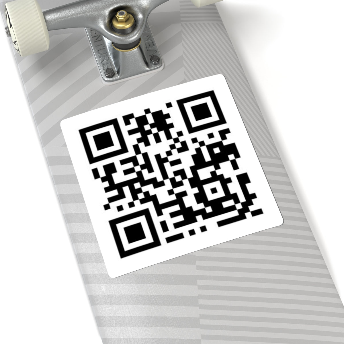 Black and white QR code on a white background