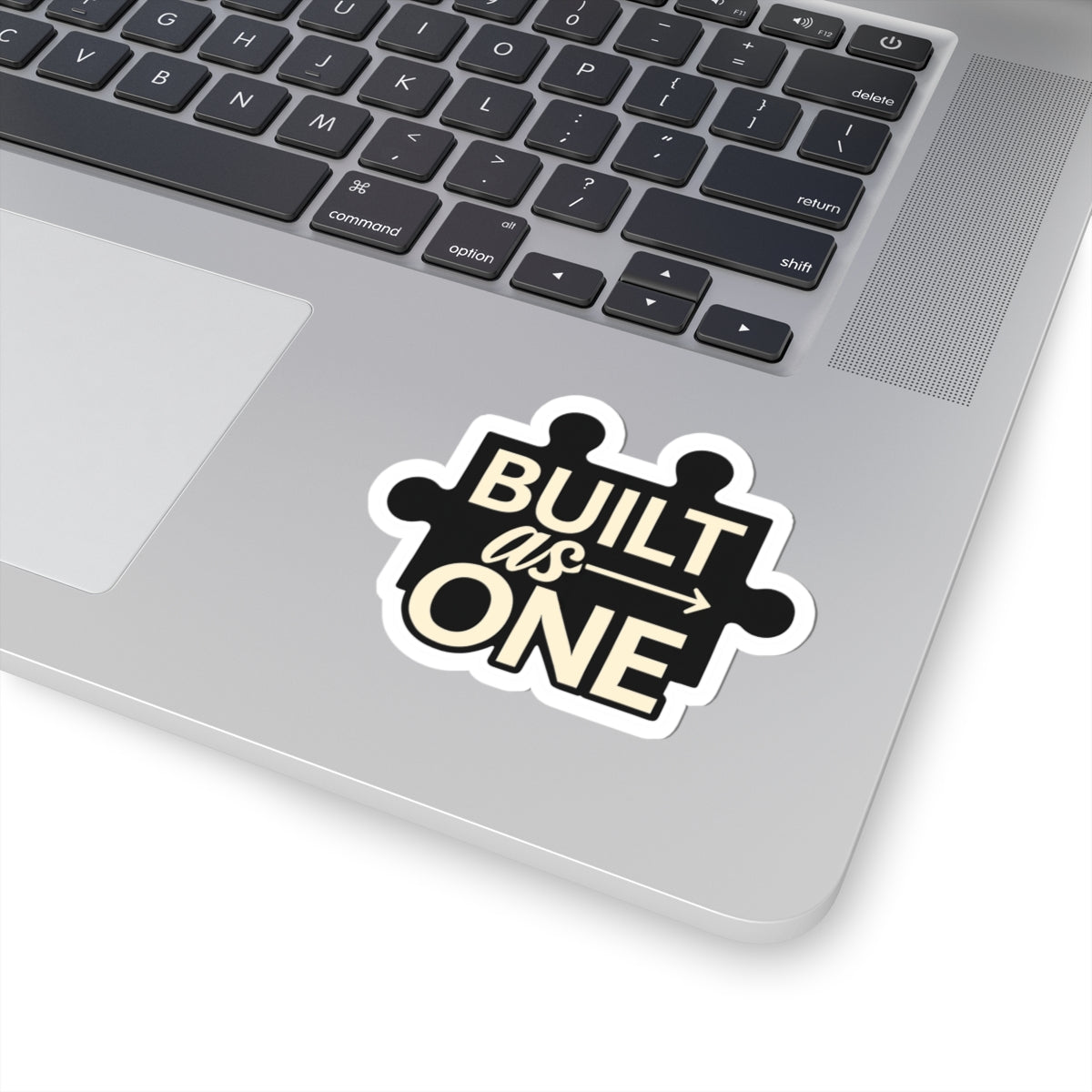 Built As One Puzzle Design Sticker for Laptops Products