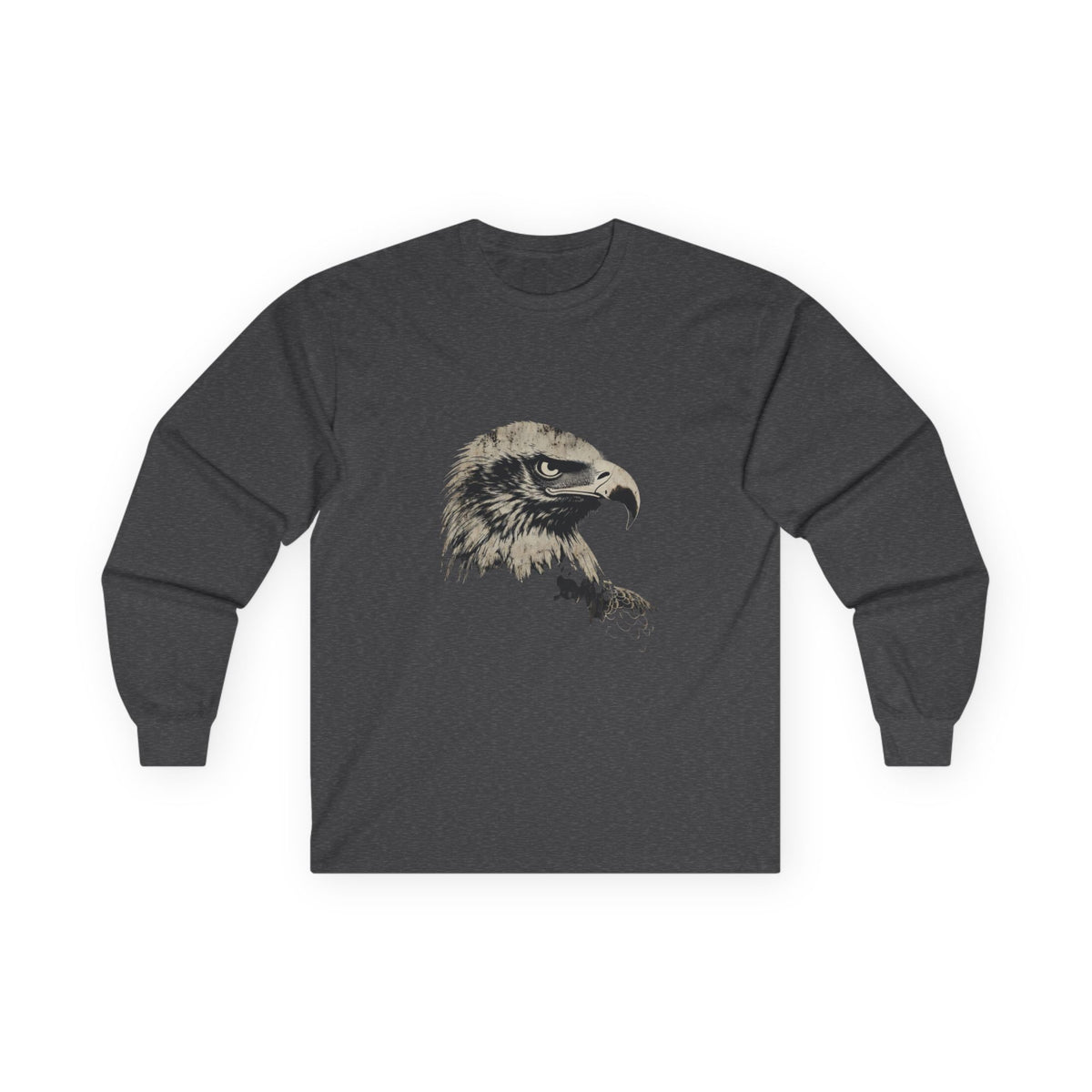 Heritage Eagle Head on a Long-Sleeve Tee