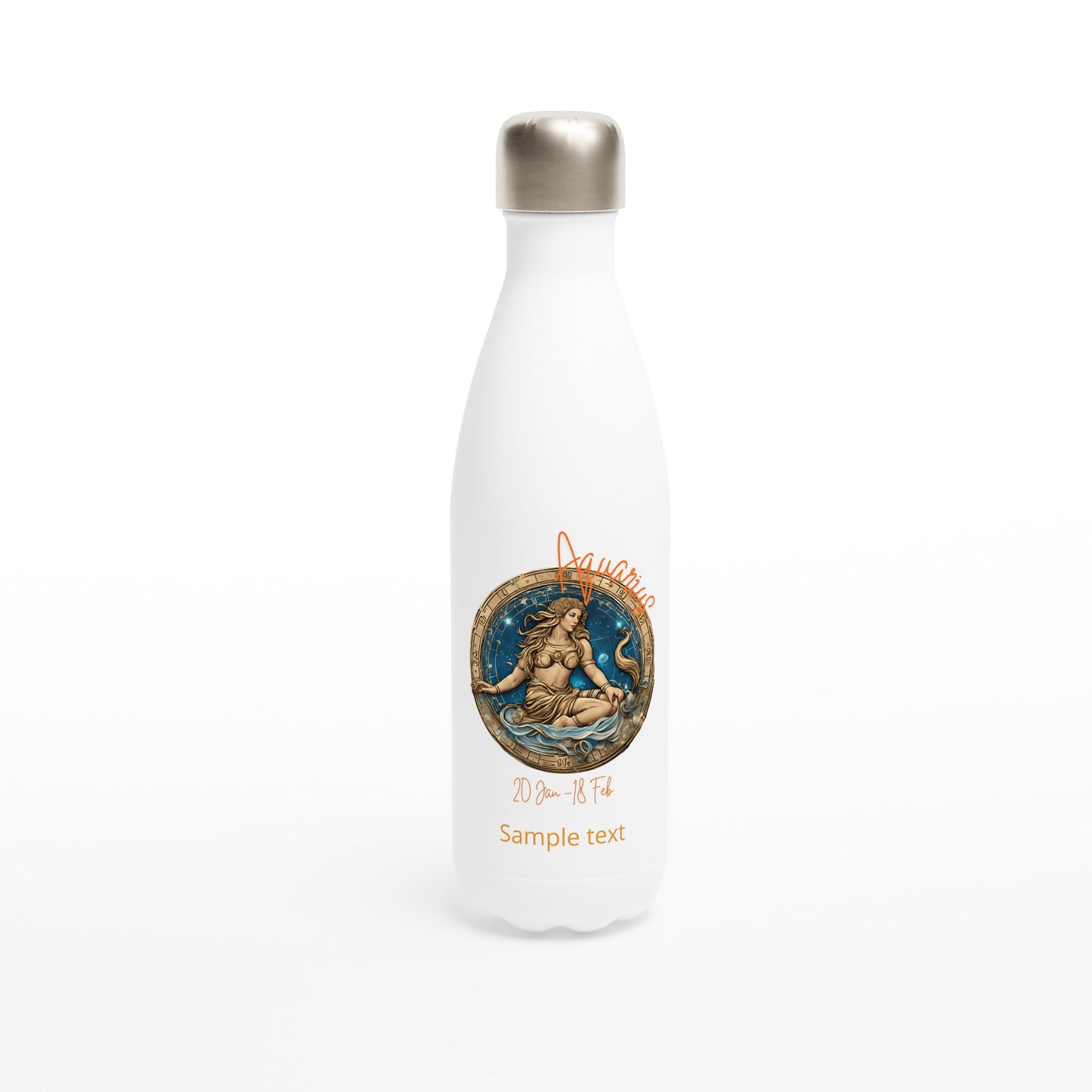 17oz stainless steel water bottle Aquarius vision personalized