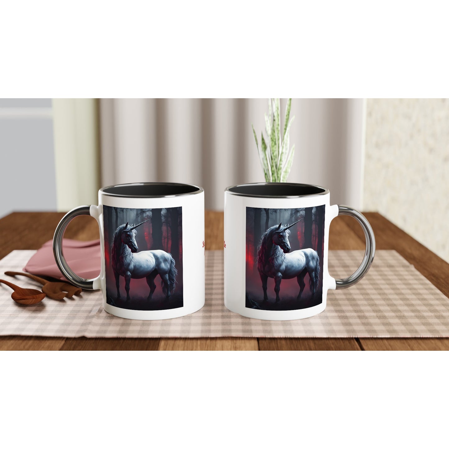 11oz ceramic mug with color inside majestic unicorn personalized