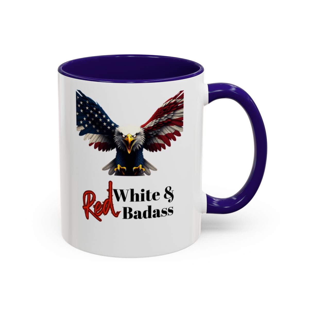 Red White and Badass Patriotic Eagle Mug