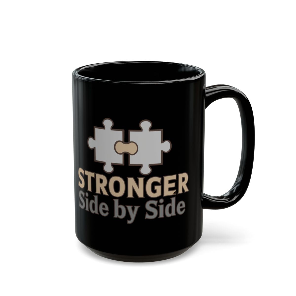 Stronger Side by Side Puzzle Mug for Coffee Enthusiasts