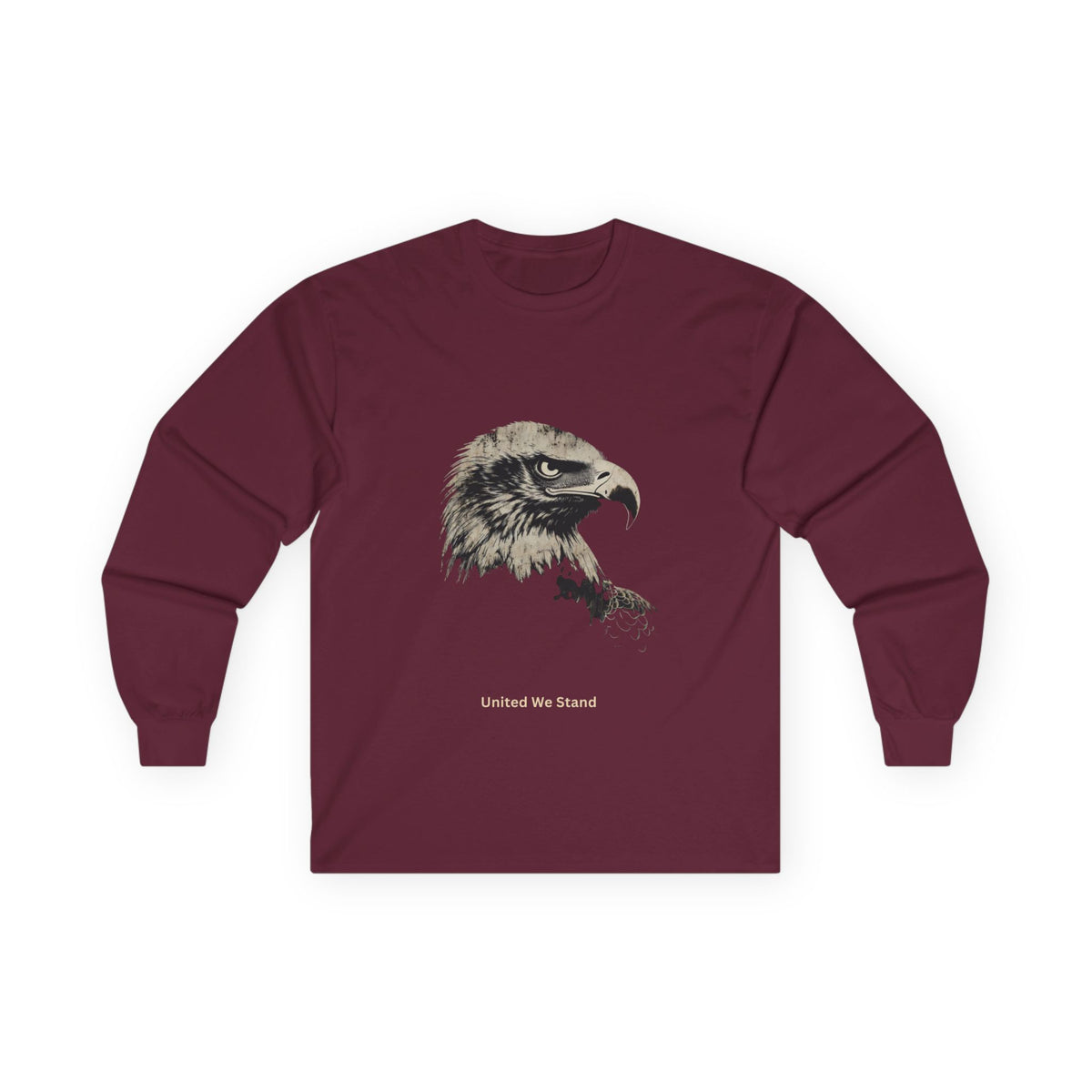 United We Stand text on a Long-Sleeve Tee