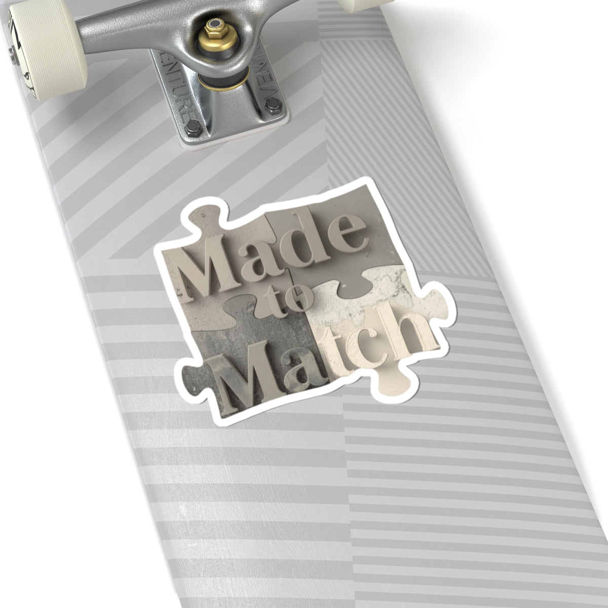 Made to Match Puzzle Piece Skateboard Design