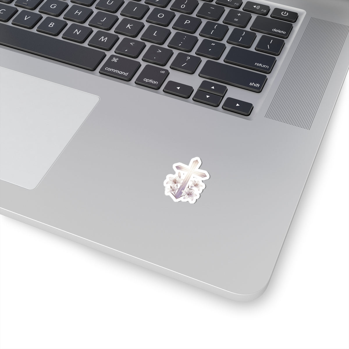 Radiant Cross White Lilies Elegant Floral Design product type