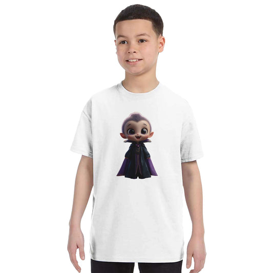 Little Vampire Glee on a kids Heavyweight T-shirt