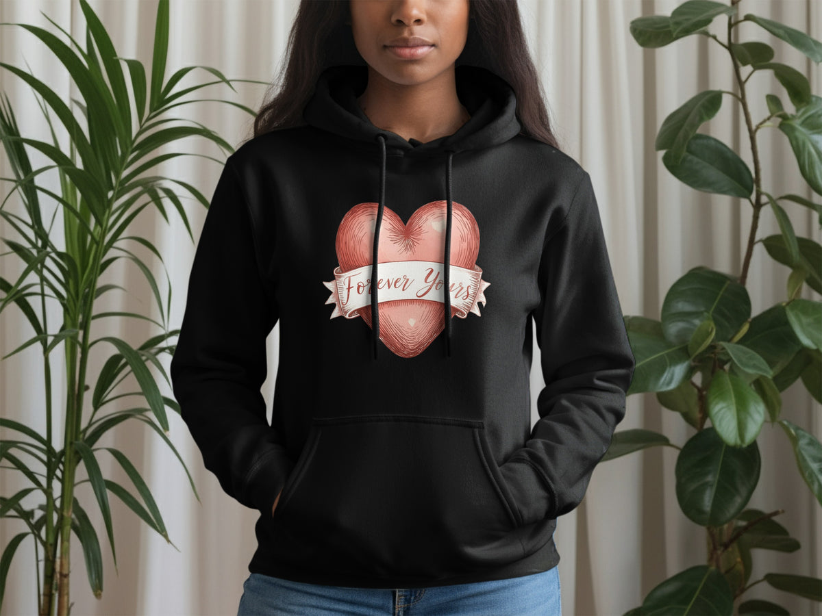 Forever Yours Heart Design Unisex Hoodie Product
