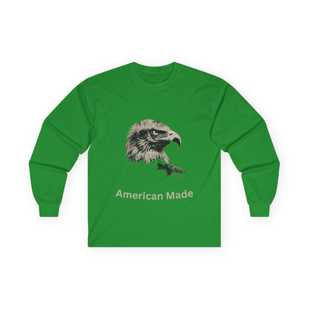American Made text on a Long-Sleeve Tee