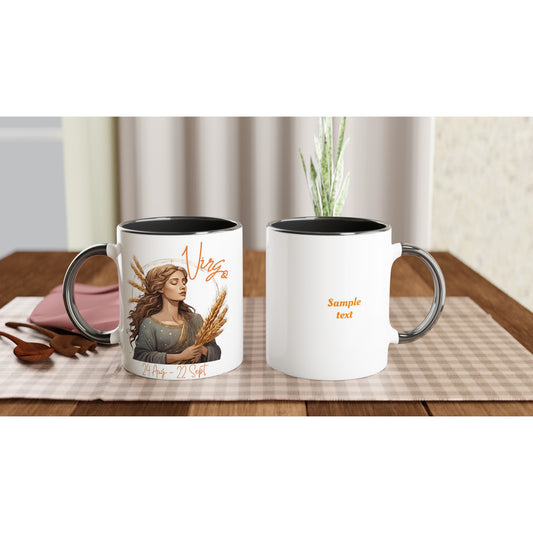 Virgo Harvester on an 11oz Ceramic Mug with Color Inside