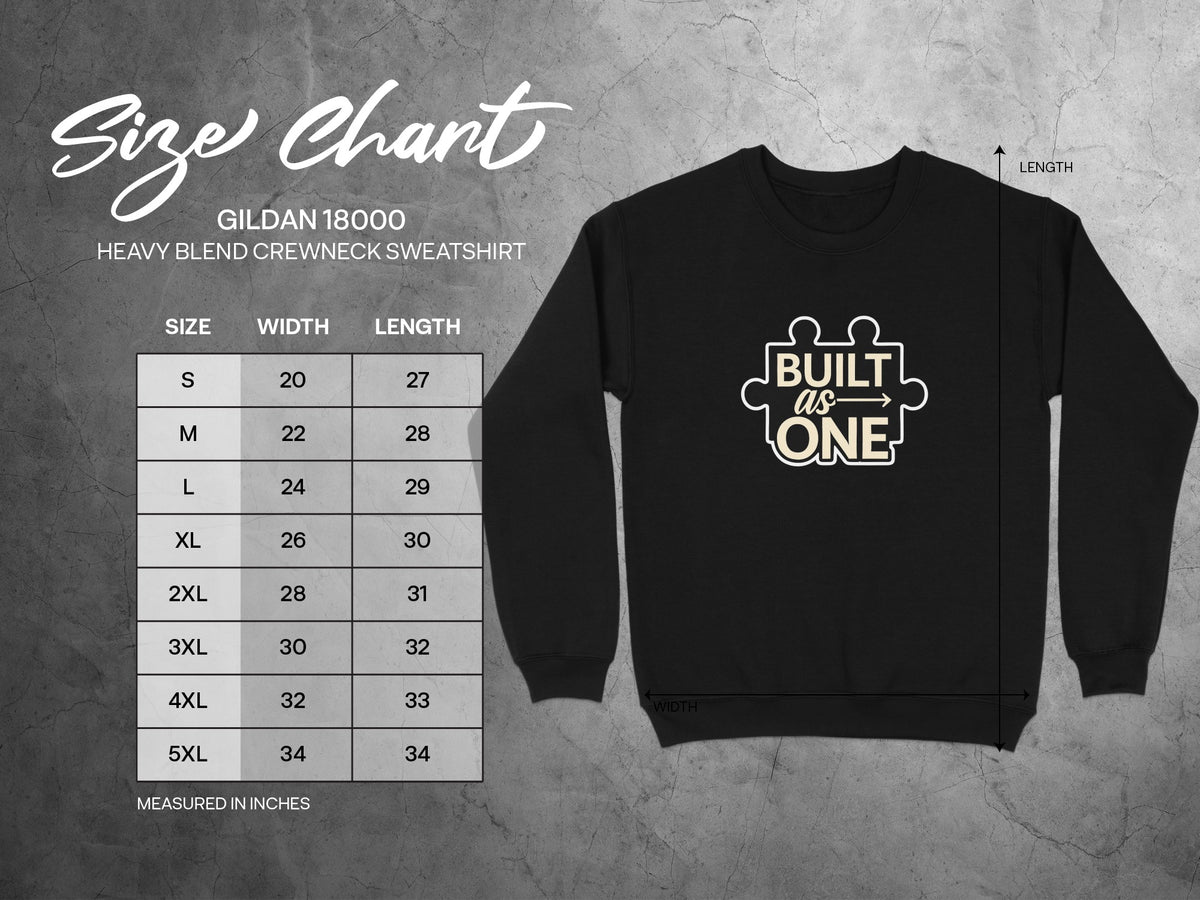 Built As One Heavy Blend Crewneck Sweatshirt