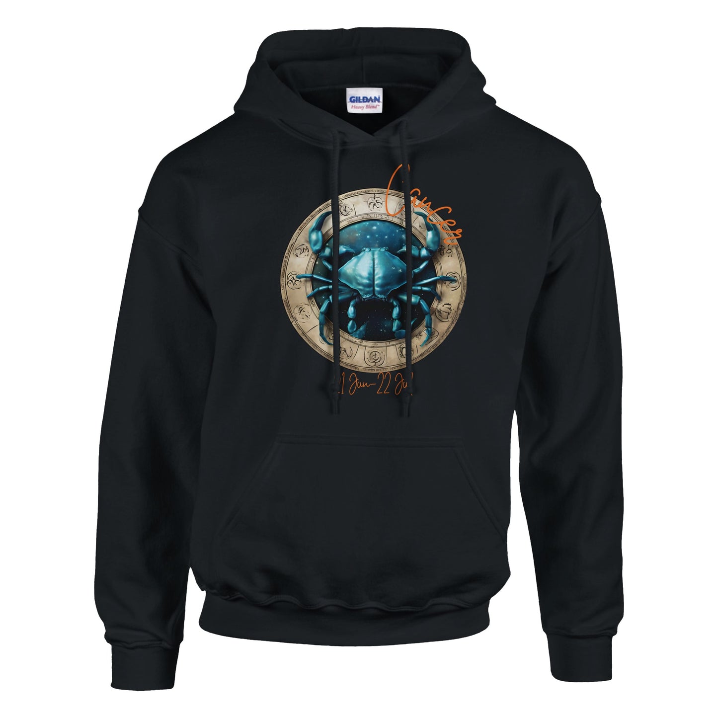 classic unisex pullover hoodie Astrology cancer crab personalized