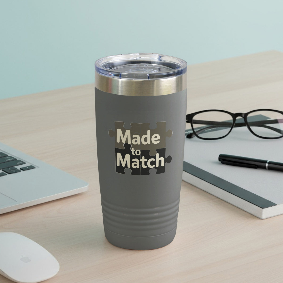 Made to Match Puzzle Design Insulated Tumbler Cup