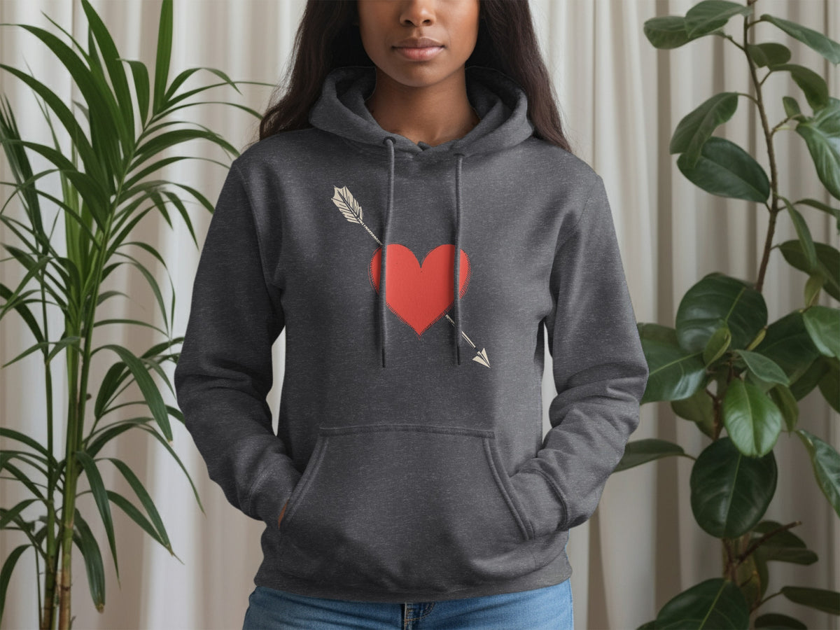 Heart and Arrow Graphic Design Hooded Sweatshirt product type