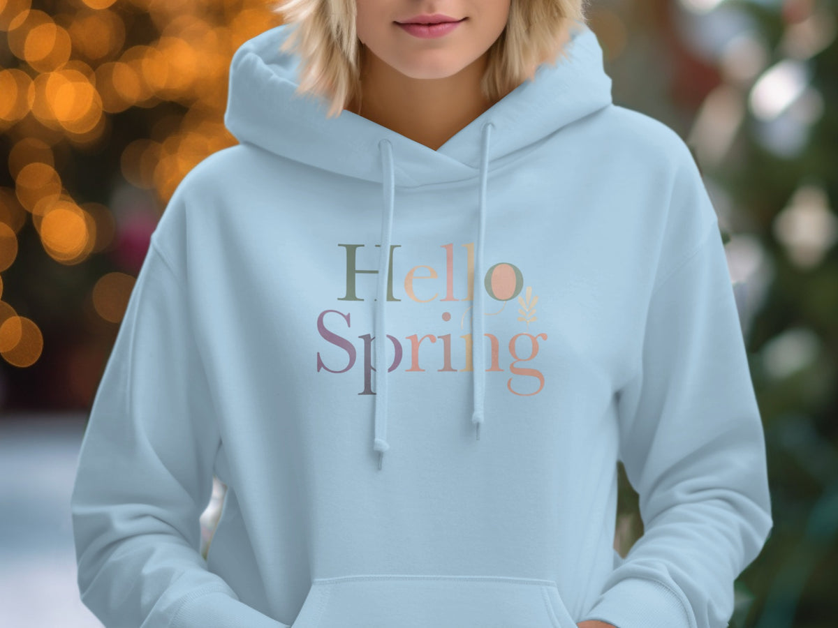 Hello Spring Hoodie for Seasonal Fashion Enthusiasts