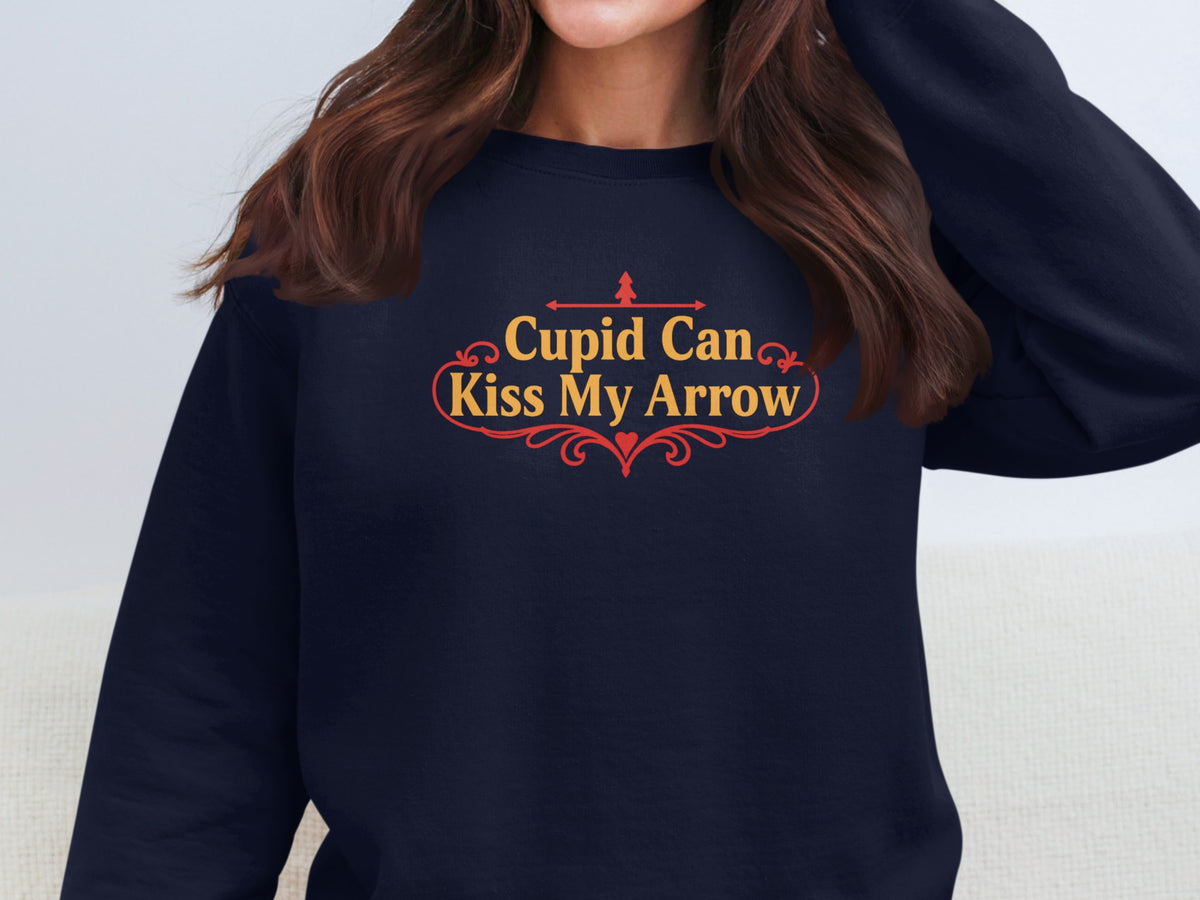 Cupid Can Kiss My Arrow Graphic Sweatshirt
