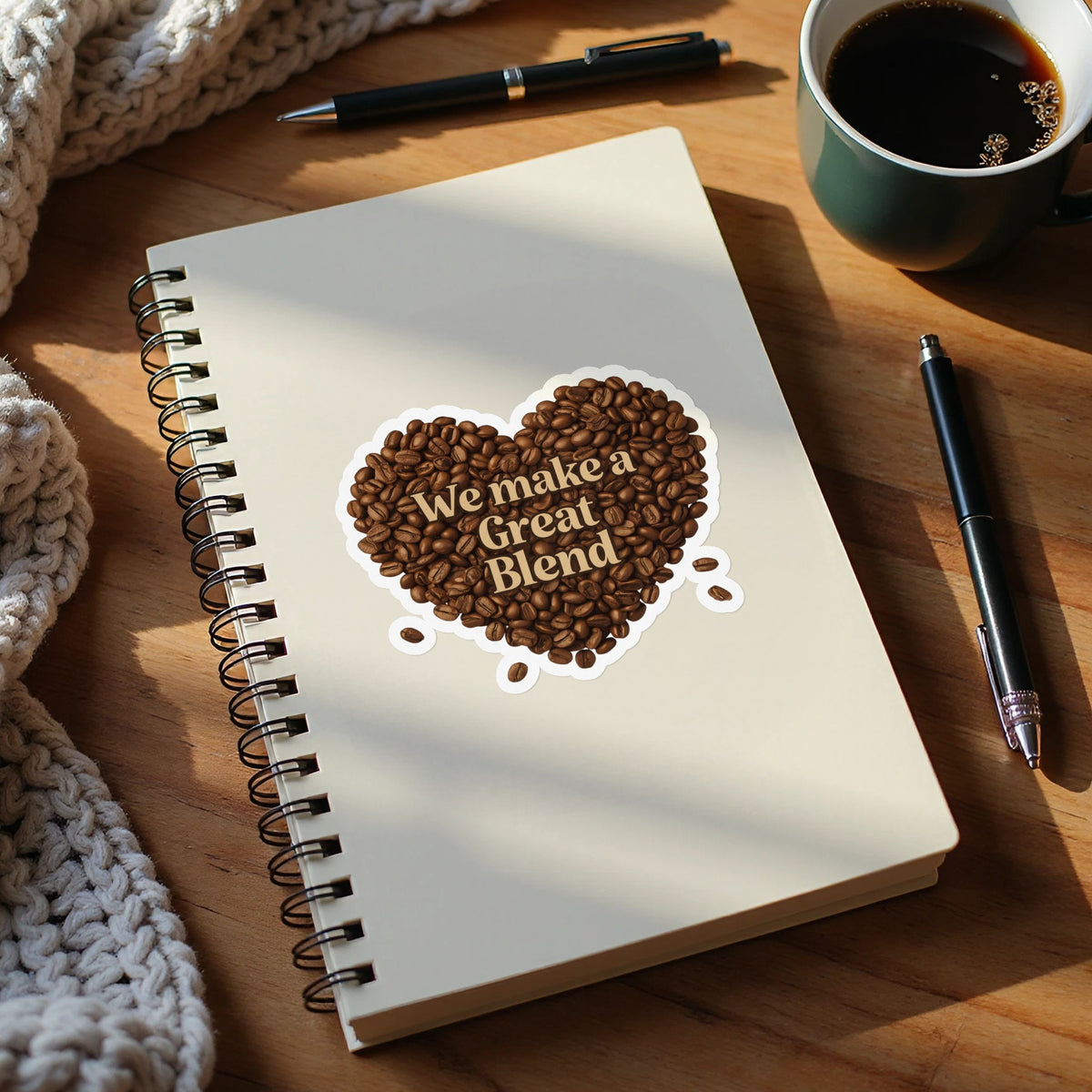 We Make a Great Blend phrase on a Kiss-Cut Stickers