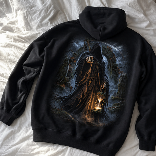 Grim Reaper - Final Harvest Dark Art Premium Graphic Hoodie