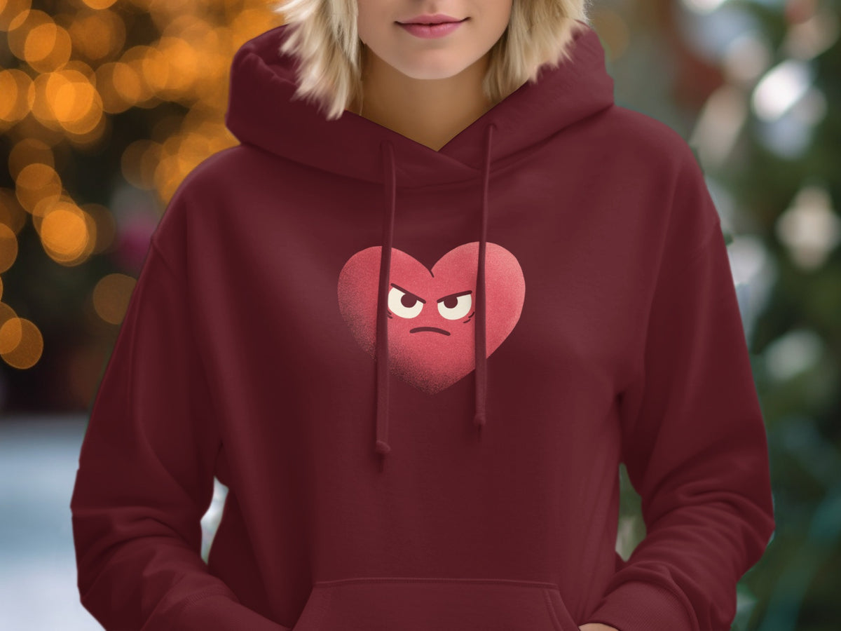 Angry Heart Graphic Design Hoodie for Casual Wear