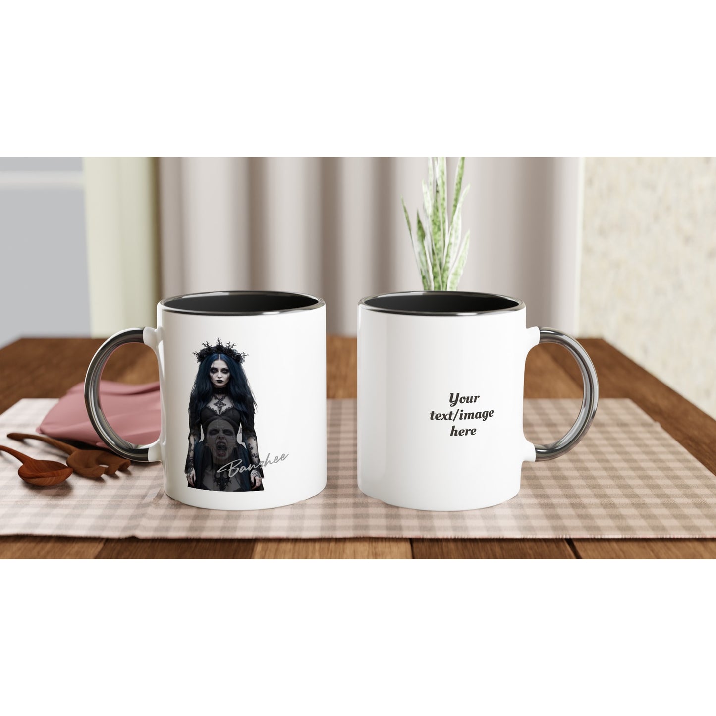 11oz ceramic mug with color inside banshee wail personalized