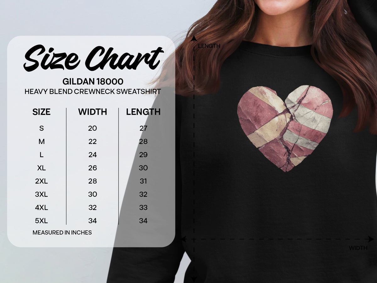 Broken Heart Design Gildan Heavy Blend Sweatshirt