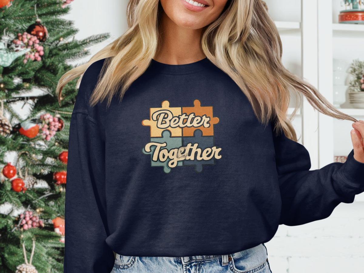 Better Together Jigsaw Puzzle Graphic Sweatshirt