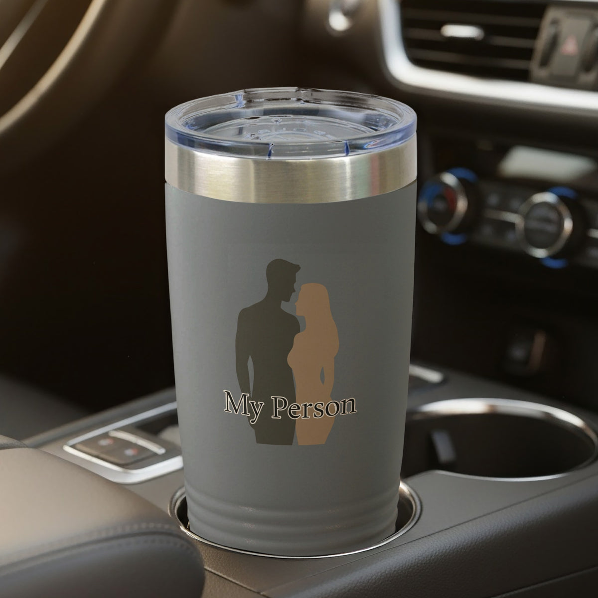 My Person Couple Silhouette Travel Mug Thermos Cup