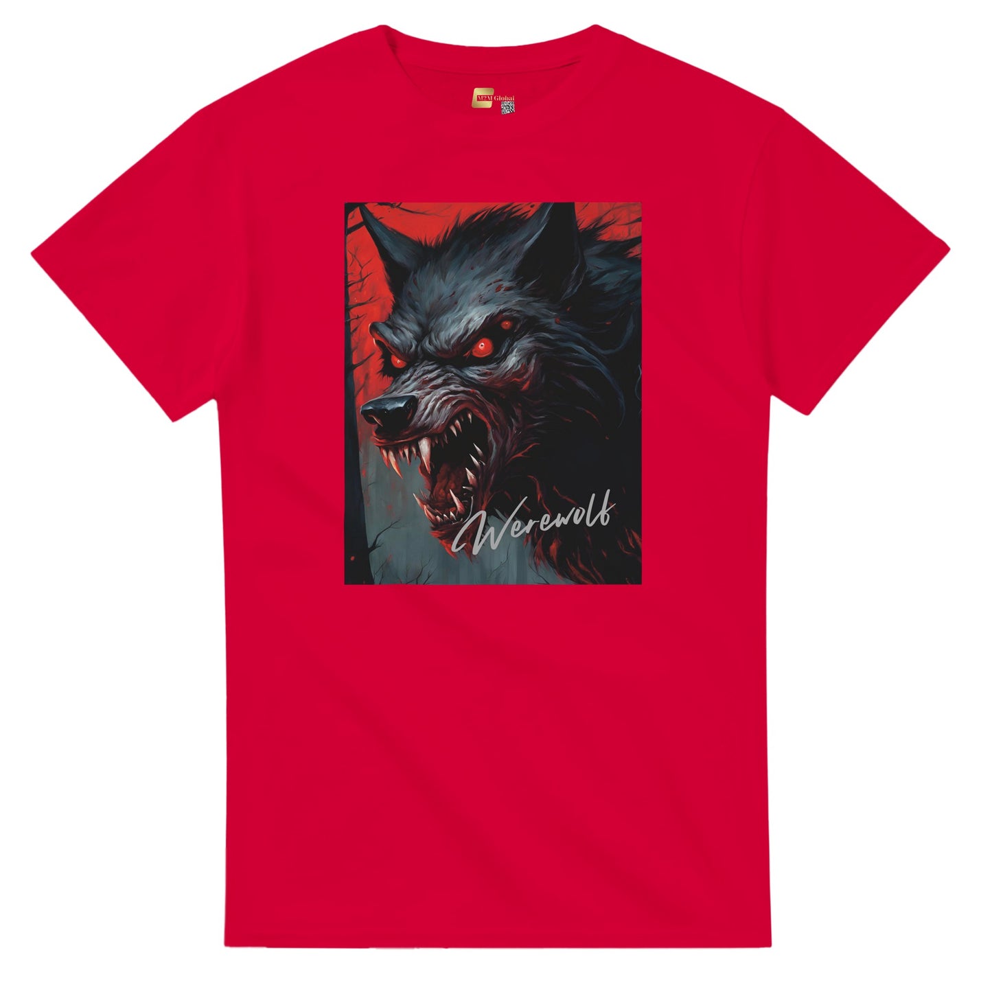 heavyweight crewneck t-shirt werewolf snarl personalized