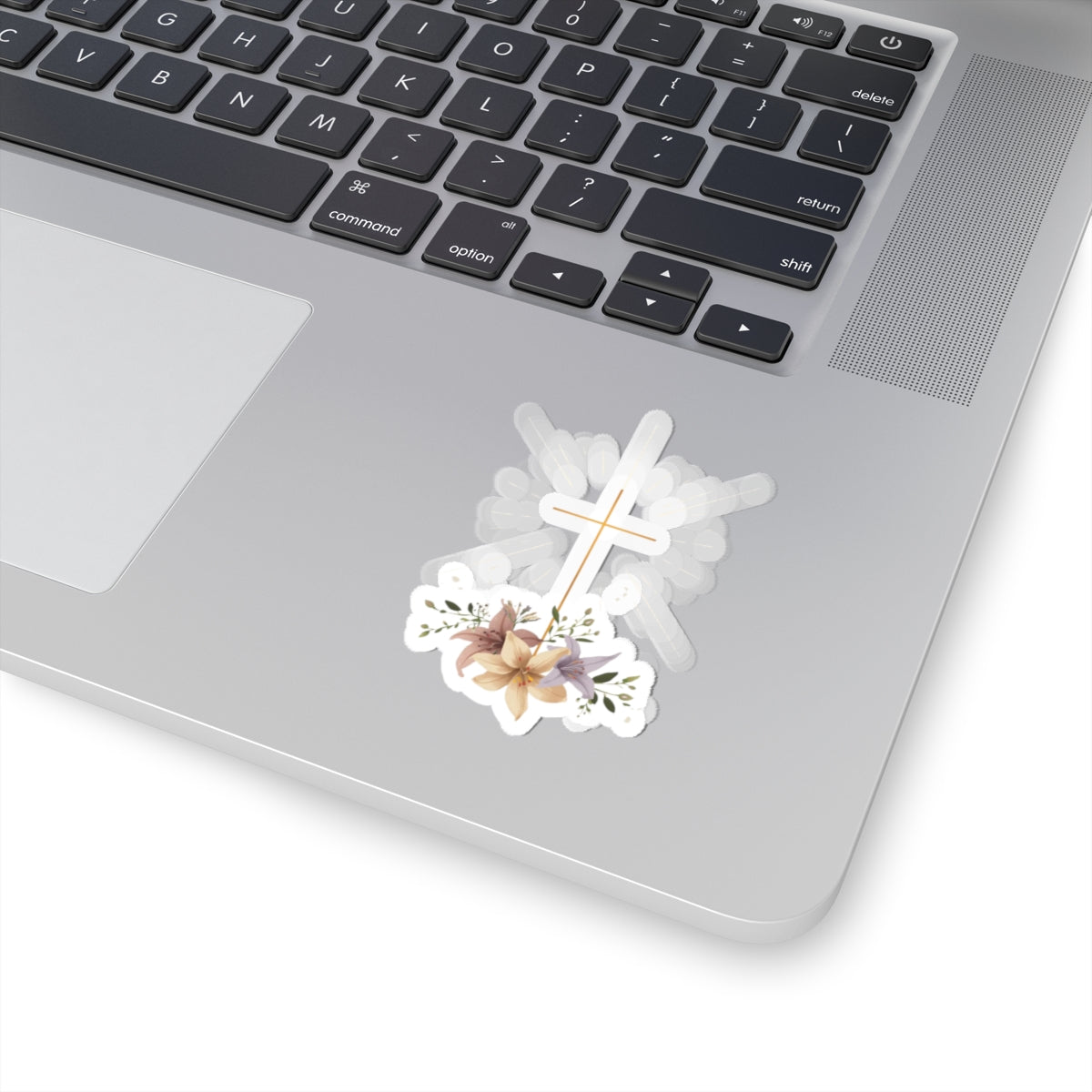 Elegant Cross Lily Flowers Spiritual Aesthetic product type