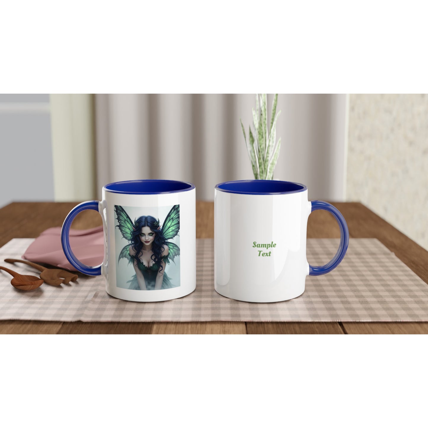 11oz ceramic mug with color inside ethereal fairy personalized