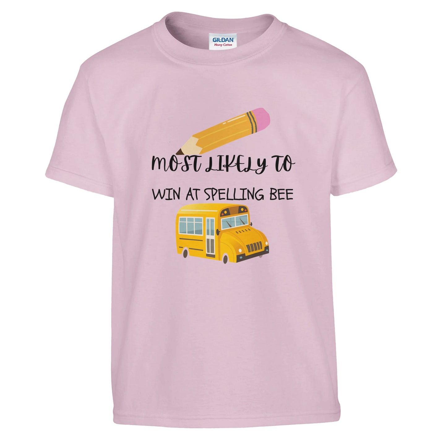 Most Likely To Win at Spelling Bee on a heavyweight T-Shirt