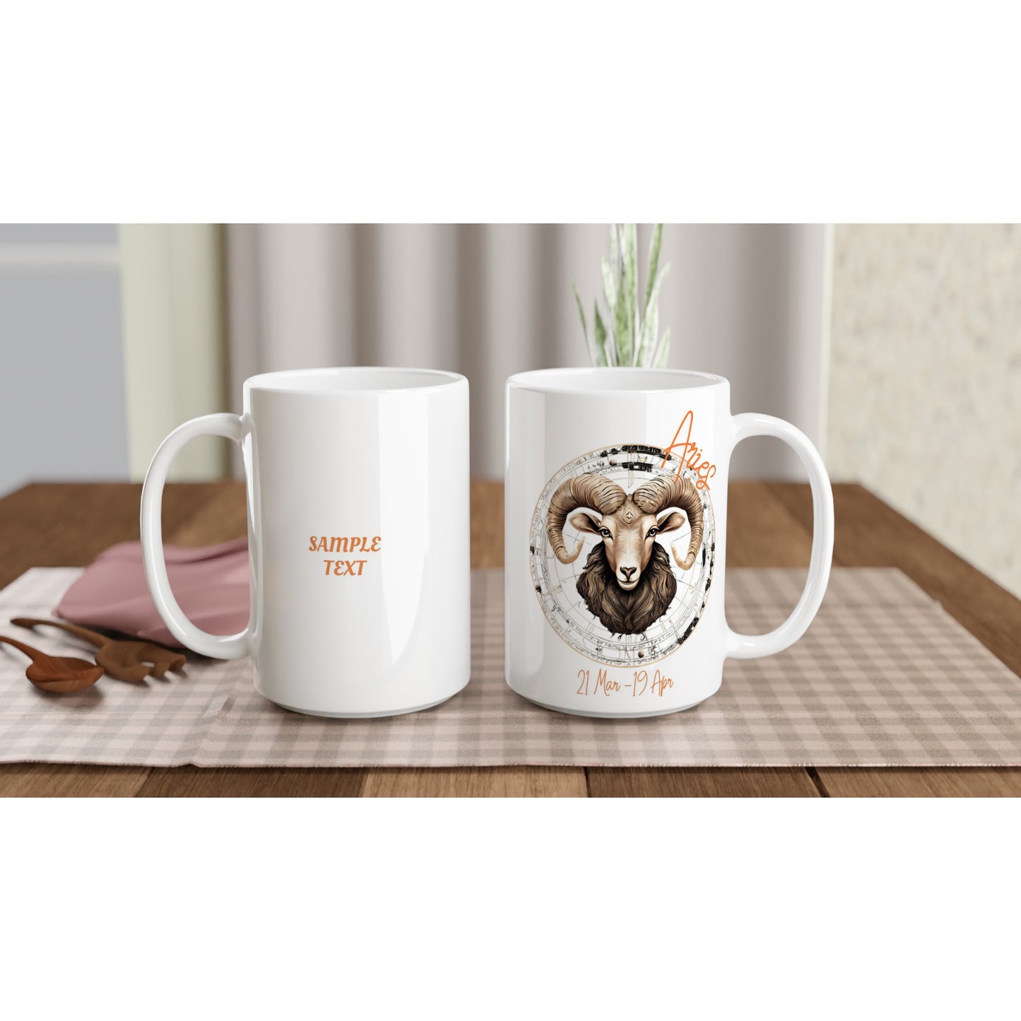 15oz ceramic mug fiery Aries personalized