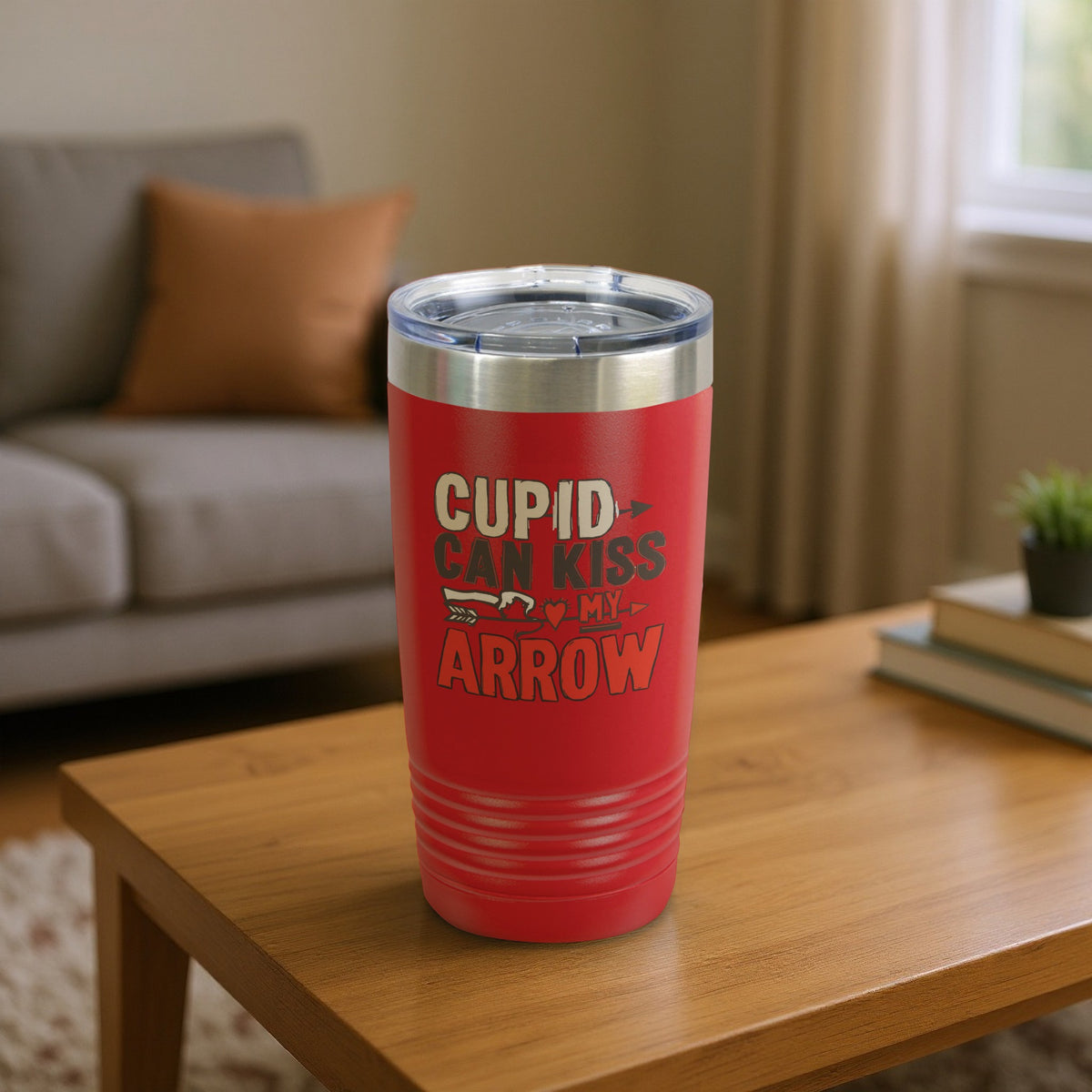 Cupid Can Kiss My Arrow Travel Tumbler for Beverages