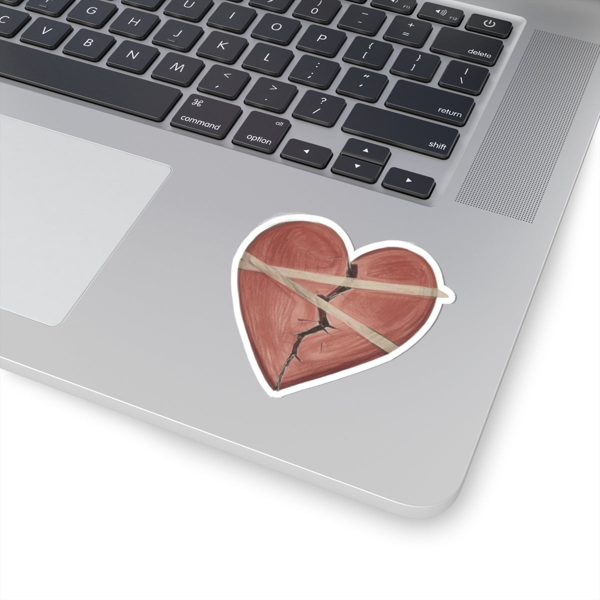 Broken Heart Design Laptop Sticker Accessory