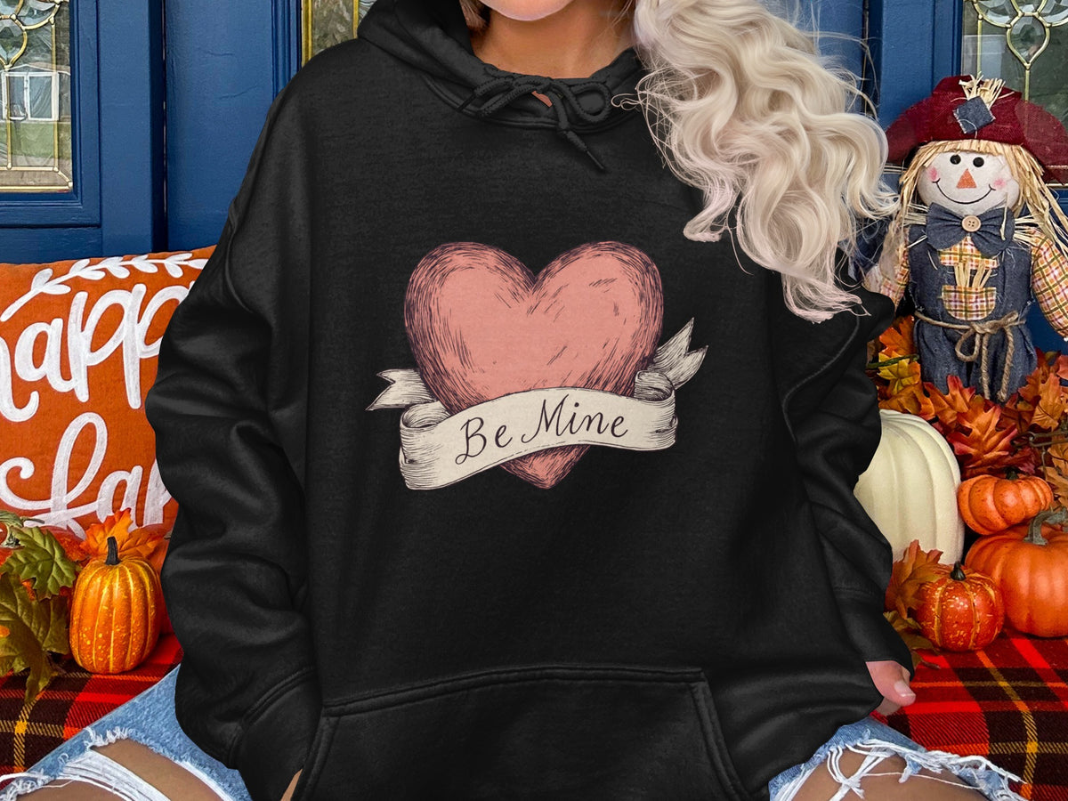 Be Mine Heart Design Women's Hoodie Perfect for Fall