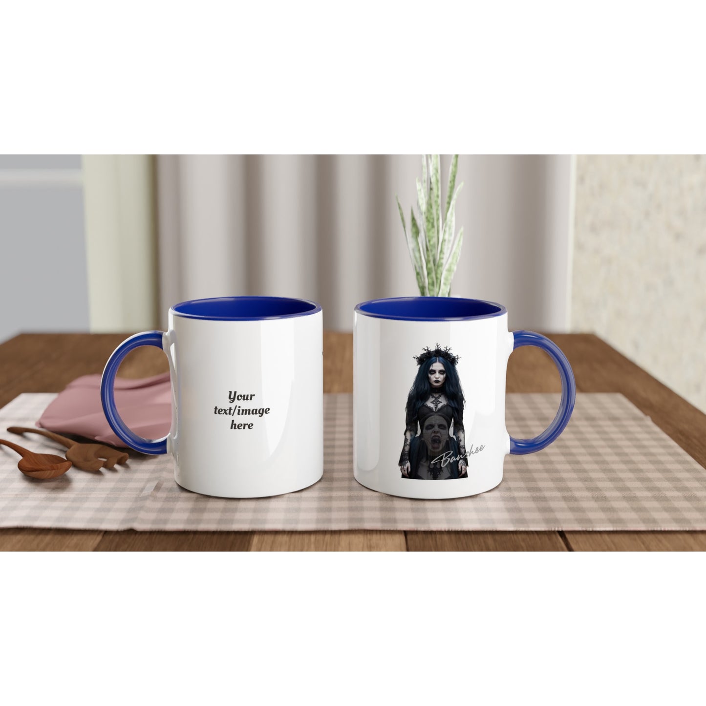 11oz ceramic mug with color inside banshee wail personalized