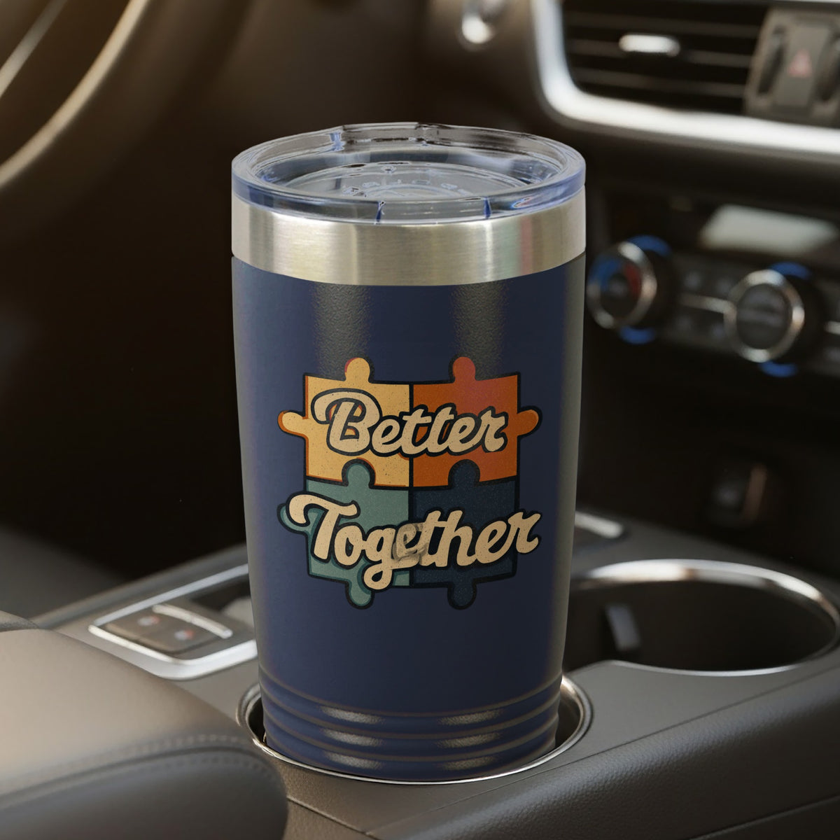 Better Together Puzzle Design Tumbler Cup for Drink