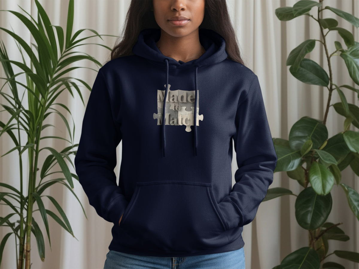 Made to Match Hoodie with Puzzle Design